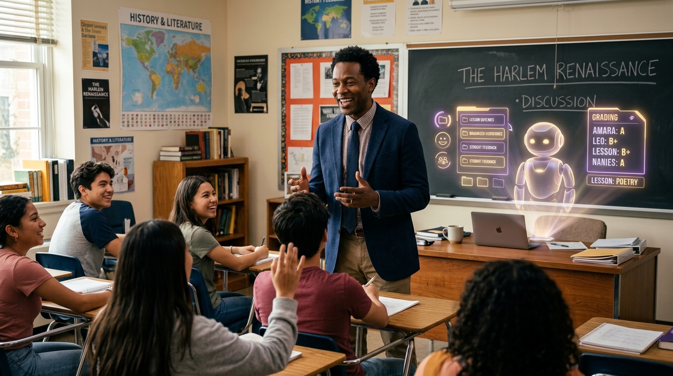 High School Teacher with AI Paraprofessional